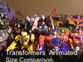 Transformers Animated Figures Size Comparison Wave 1, 2, & 3