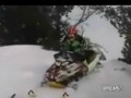Snowmobile Lands On Dudes Head