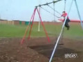 Kid Snaps Arm Jumping Off Swing