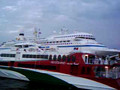 AIDAblu sailing out of Hamburg