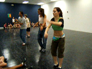 Patrick, Emily, Christen, & Angela with Mark in tap class