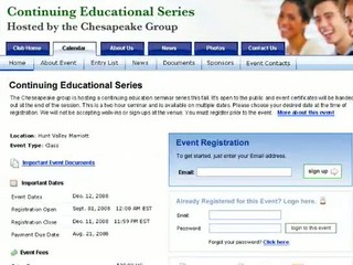 Online Registration for Meetings, Seminars, Camps, Clinics