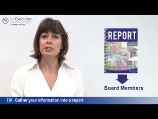 E-Tip: Julie Garland-McLellan talks: 'Presenting to the board'