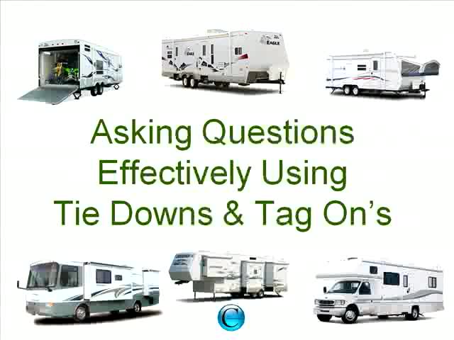 How to Use Tie Down Questions in RV Sales Training