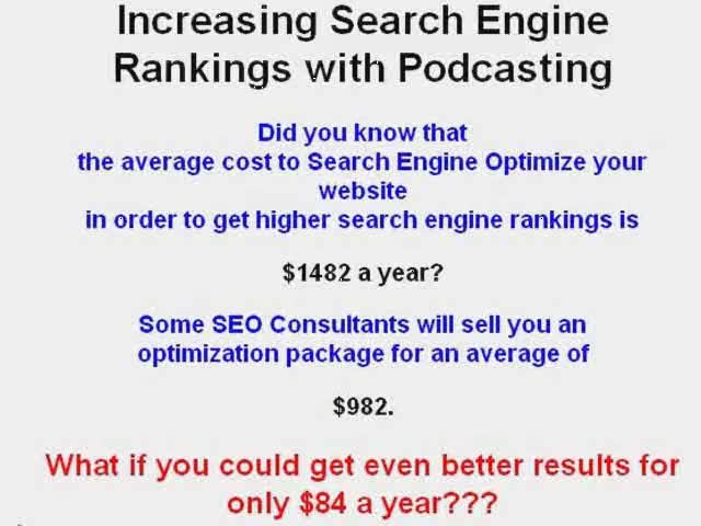 Increasing Your Search Engine Ranking with Podcasting: Marketing With Audio And Video show