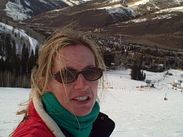 Skiing down Vail Mountain - Viscape Vail blog tour