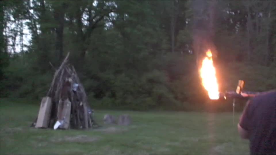 Crossbow Ignites Bonfire