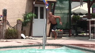 Back Gainer into swimming pool